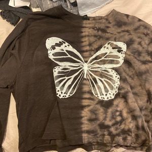 Long sleeve butterfly shirt